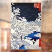 Utagawa Hiroshige - Trommelbrücke bei Meguro Fensteraufkleber (Blatt 2)