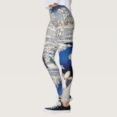 Utagawa Hiroshige - Trommelbrücke bei Meguro Leggings (Links)