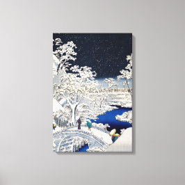Utagawa Hiroshige - Trommelbrücke bei Meguro Leinwanddruck