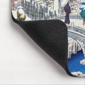 Utagawa Hiroshige - Trommelbrücke bei Meguro Mousepad (Ecke)