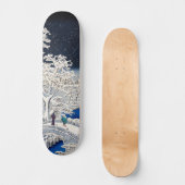 Utagawa Hiroshige - Trommelbrücke bei Meguro Skateboard (Vorderseite)