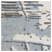 Utagawa Hiroshige - Trommelbrücke bei Meguro Stoff (Nahaufnahme)