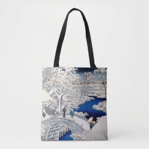 Utagawa Hiroshige - Trommelbrücke bei Meguro Tasche