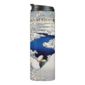 Utagawa Hiroshige - Trommelbrücke bei Meguro Thermosbecher (Nach rechts gedreht)