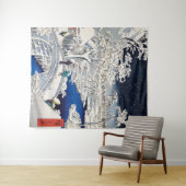 Utagawa Hiroshige - Trommelbrücke bei Meguro Wandteppich (Beispiel (Horizontal))