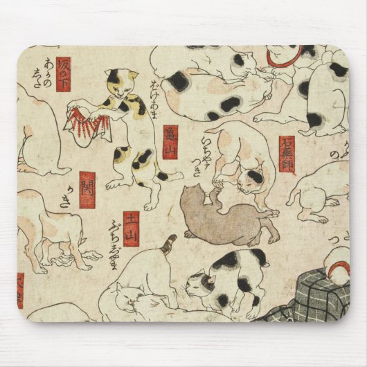 Utagawa Kuniyoshi - Katzen Mousepad (Vorne)