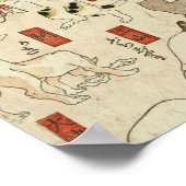 Utagawa Kuniyoshi - Katzen Poster (Ecke)