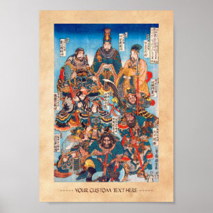 Utagawa Kuniyoshi Legendary Suikoden Helden Poster