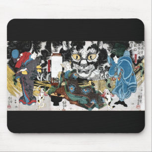 Utagawa Kuniyoshi, Monsterkatzen 五 拾 次 内 三 之 岡 崎 の Mousepad