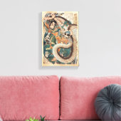 Utagawa Kuniyoshi suikoden hero kämpft Schlangenku Leinwanddruck (Insitu (Wohnzimmer))