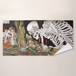 Utagawa Kuniyoshi Warrior vs. Ghost, japanische Ku Badhandtuch Set