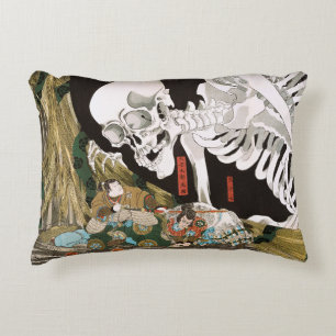 Utagawa Kuniyoshi Warrior vs. Ghost, japanische Ku Dekokissen