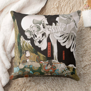 Utagawa Kuniyoshi Warrior vs. Ghost, japanische Ku Kissen