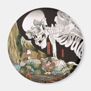 Utagawa Kuniyoshi Warrior vs. Ghost, japanische Ku Magnet