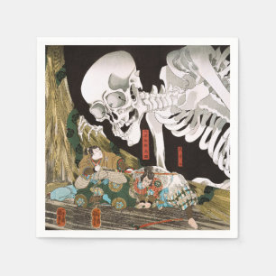 Utagawa Kuniyoshi Warrior vs. Ghost, japanische Ku Serviette