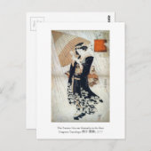 Utagawa Tokoyuni Poetess Ono-no Postkarte (Vorne/Hinten)