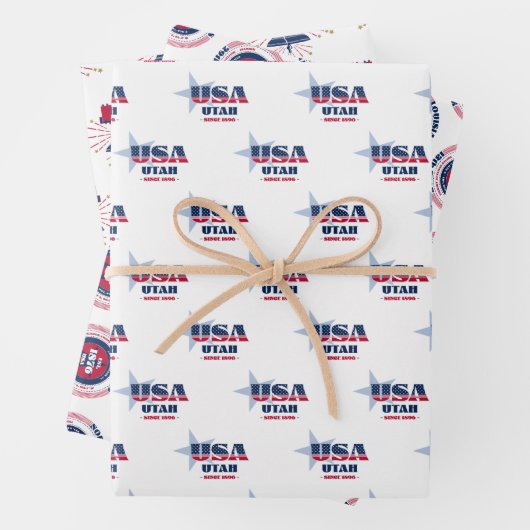 Utah, 50 Staaten, Liberty Bell Geschenkpapier Set (Beispiel)