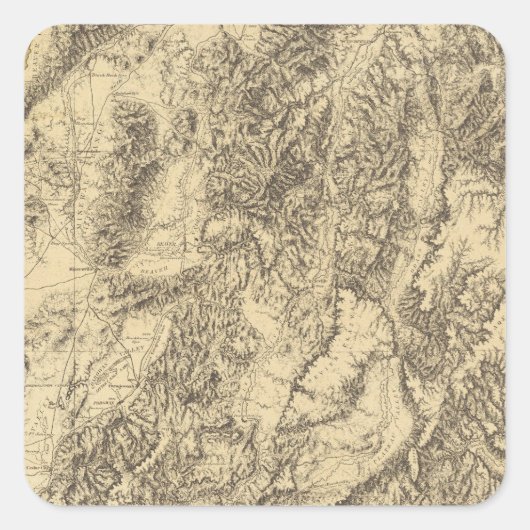 Utah 7 quadratischer aufkleber (Vorderseite)