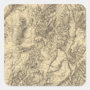 Utah 7 quadratischer aufkleber