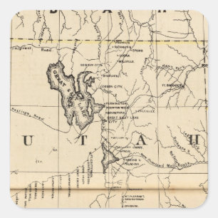 Utah 9 quadratischer aufkleber