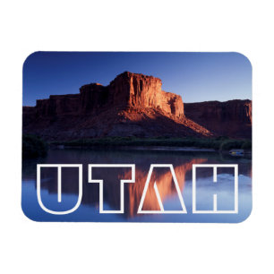Utah, A mesa reflektiert im Colorado River 2 Magnet