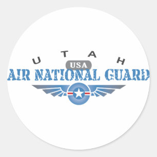 Utah Air National Guard Runder Aufkleber