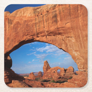 Utah, Arches National Park, Turret Arch 3 Rechteckiger Pappuntersetzer