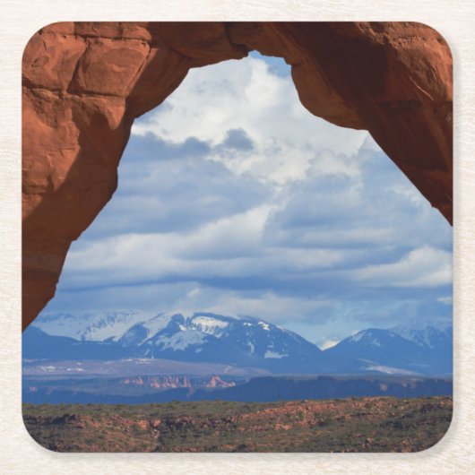 Utah, Arches-Nationalpark, Delikatbogen Rechteckiger Pappuntersetzer (Vorderseite)