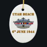 Utah Beach 6th June 1944 Keramikornament<br><div class="desc">Utah Beach 6th June 1944: Normandy landings</div>