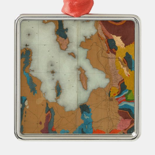 Utah-Becken geologisch Silbernes Ornament (Vorne)