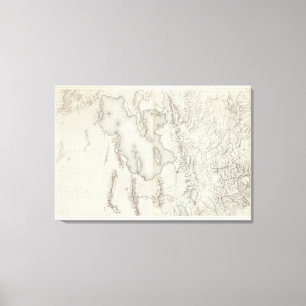 Utah-Becken topographisch Leinwanddruck