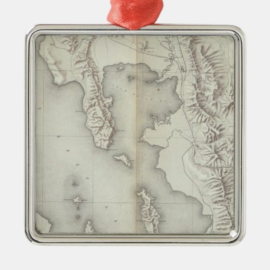 Utah-Becken topographisch Silbernes Ornament (Vorne)