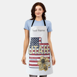 Utah Bee United Staaten Retro Map Vintag USA Schürze