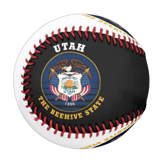 UTAH BEEHIVE STAAT FLAG BASEBALL (Vorderseite Links)