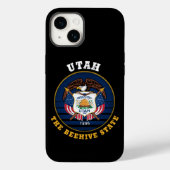 UTAH BEEHIVE STAAT FLAG Case-Mate iPhone HÜLLE (Rückseite)