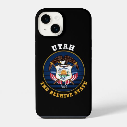 UTAH BEEHIVE STAAT FLAG iPhone HÜLLE (Rückseite)
