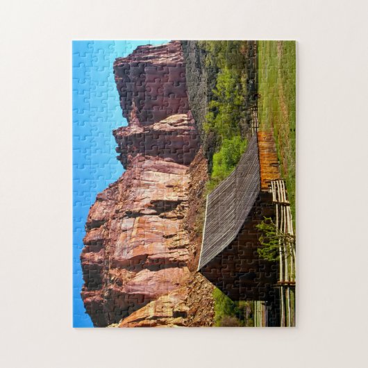 Utah-Berghütte. Puzzle (Vertikal)