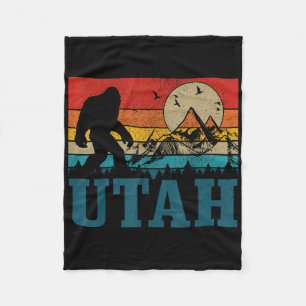 Utah Bigfoot Vintage Berge Wandern Camping Jagd Fleecedecke