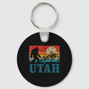 Utah Bigfoot Vintage Berge Wandern Camping Jagd Schlüsselanhänger