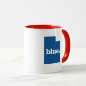 UTAH BLauer STAAT Tasse (VorderseiteRechts)