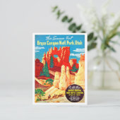 Utah, Bruce Canyon National Park, Vintage Reise Postkarte (Stehend Vorderseite)