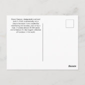 Utah Bryce Canyon Nationalpark Postkarte (Rückseite)