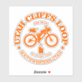 Utah Cliffs Loop (Radfahren) Aufkleber (Blatt)
