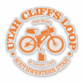 Utah Cliffs Loop (Radfahren) Aufkleber (Vorderseite)