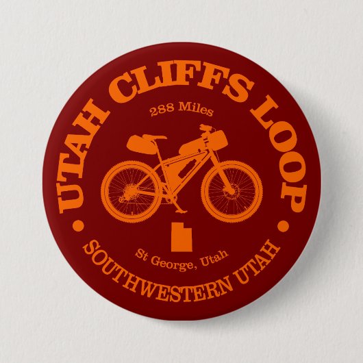 Utah Cliffs Loop (Radfahren) Button (Vorderseite)