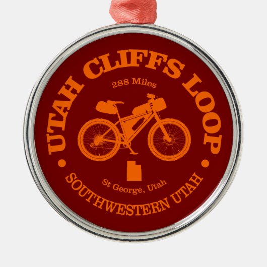Utah Cliffs Loop (Radfahren) Ornament Aus Metall (Vorne)