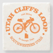 Utah Cliffs Loop (Radfahren) Steinuntersetzer (Vorderseite)