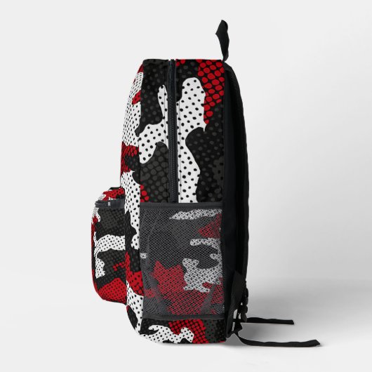 Utah college Crimson & White Warrior Camo Printed Bedruckter Rucksack (Rechts)