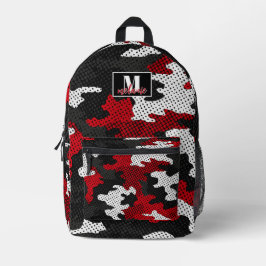 Utah college Crimson & White Warrior Camo Printed  Bedruckter Rucksack