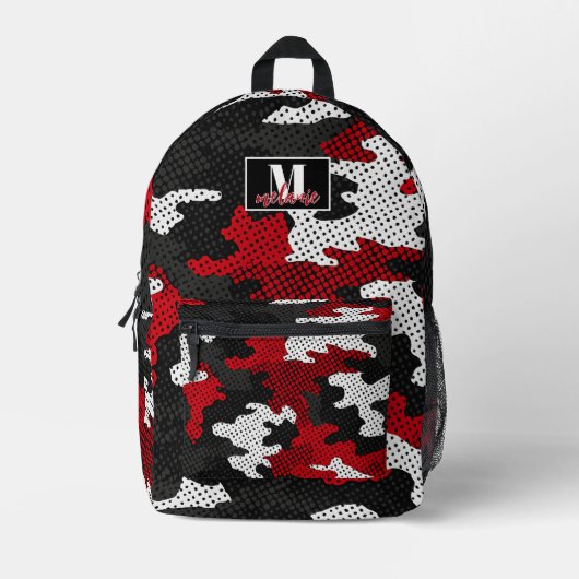 Utah college Crimson & White Warrior Camo Printed Bedruckter Rucksack (Vorderseite)